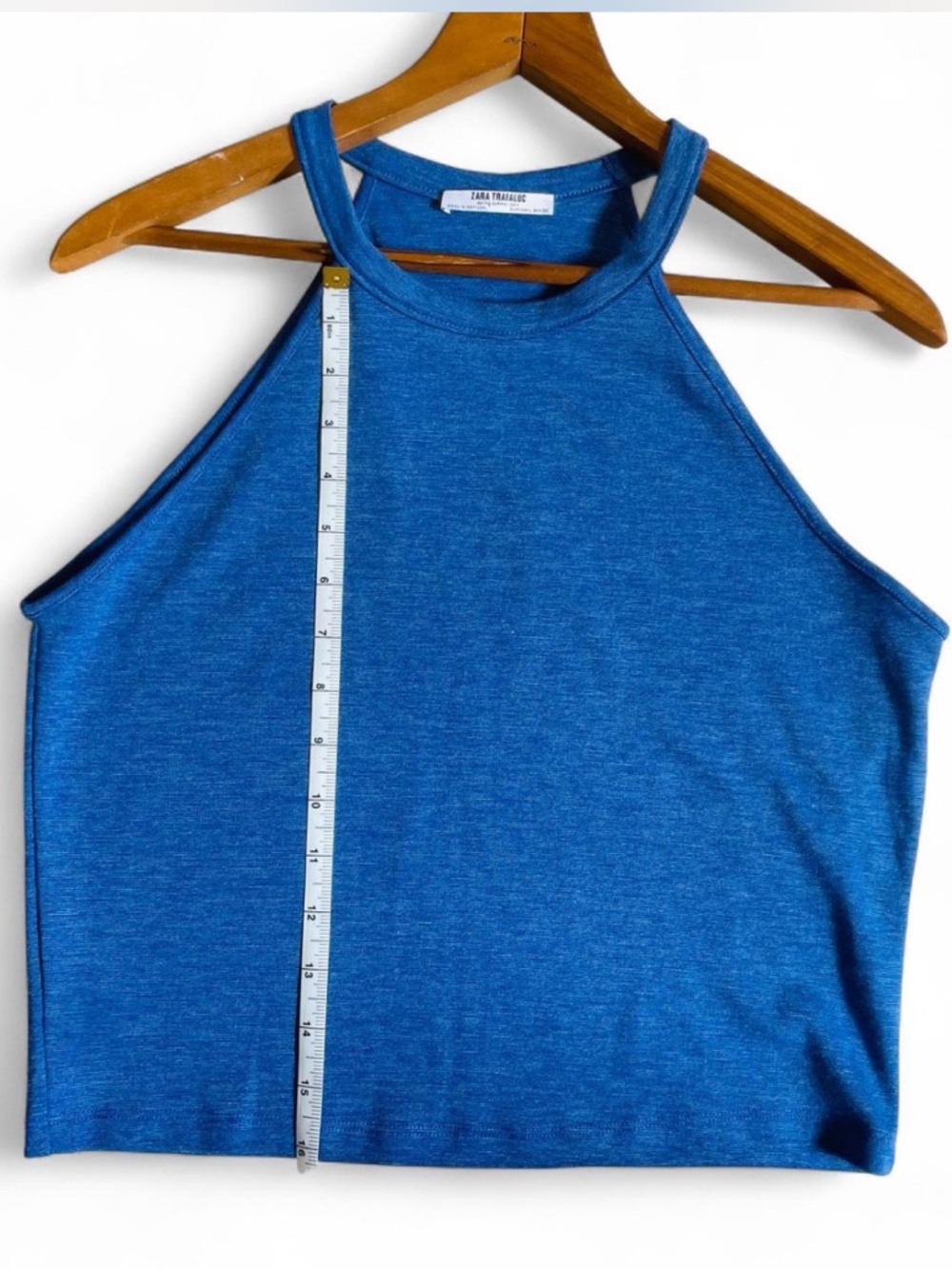 Zara Cobalt Blue Ribbed Halter Tank - Picture 7 of 7